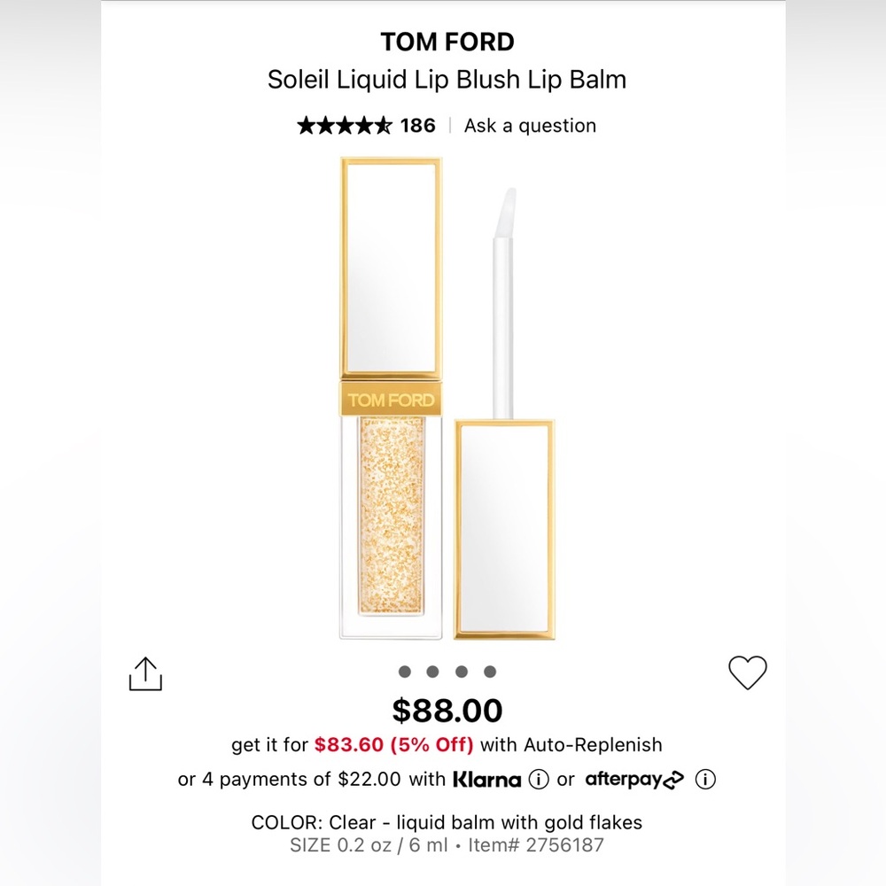 SOLD. Tom Ford Liquid Lip Tint Oil